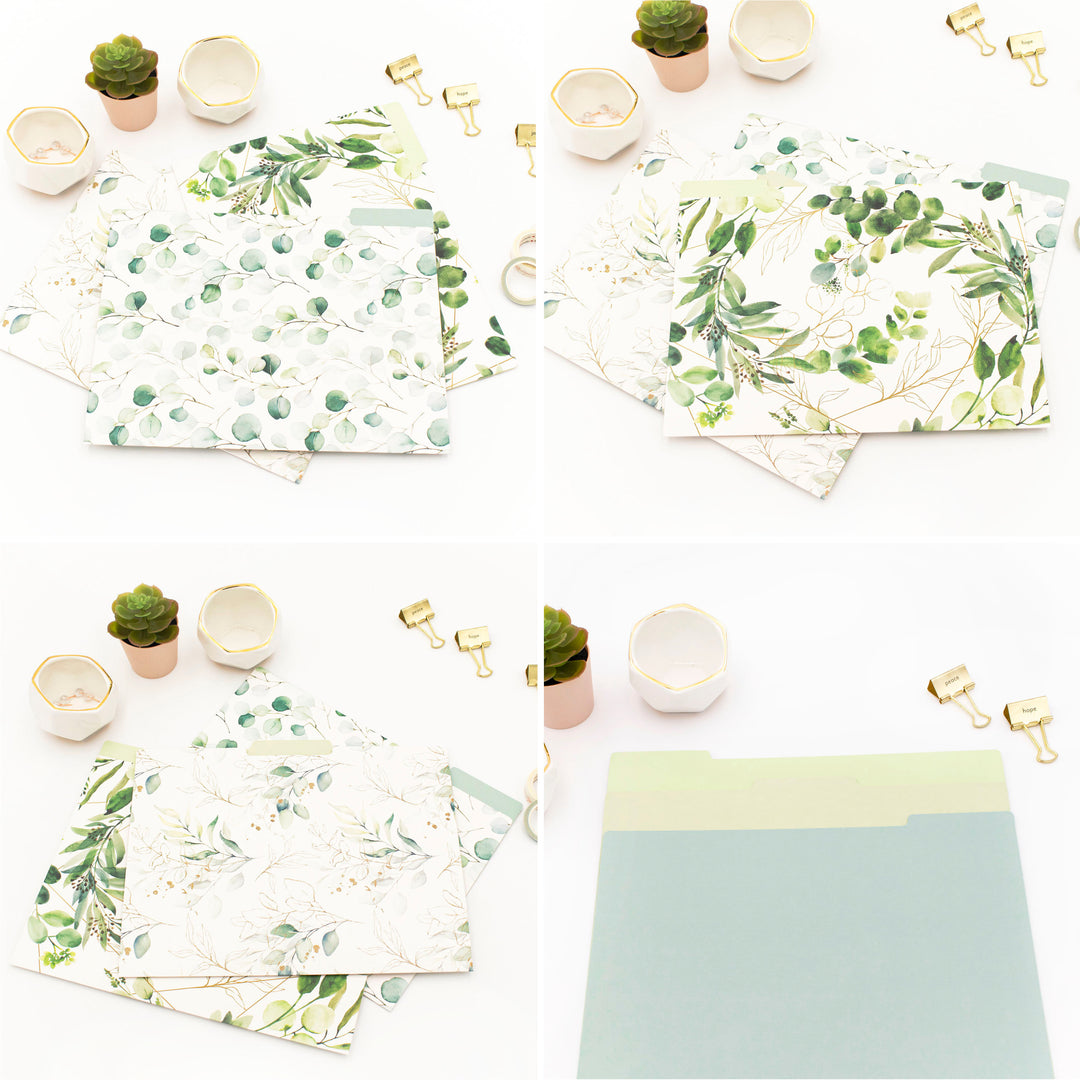 File Folder Set, 6 Pack, Eucalyptus