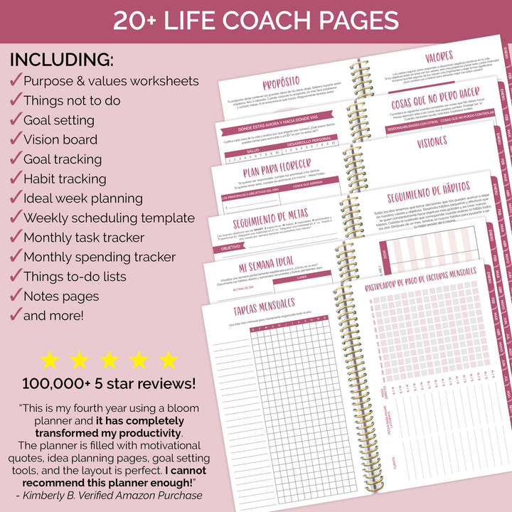 Undated Spanish Daily Planner & Calendar