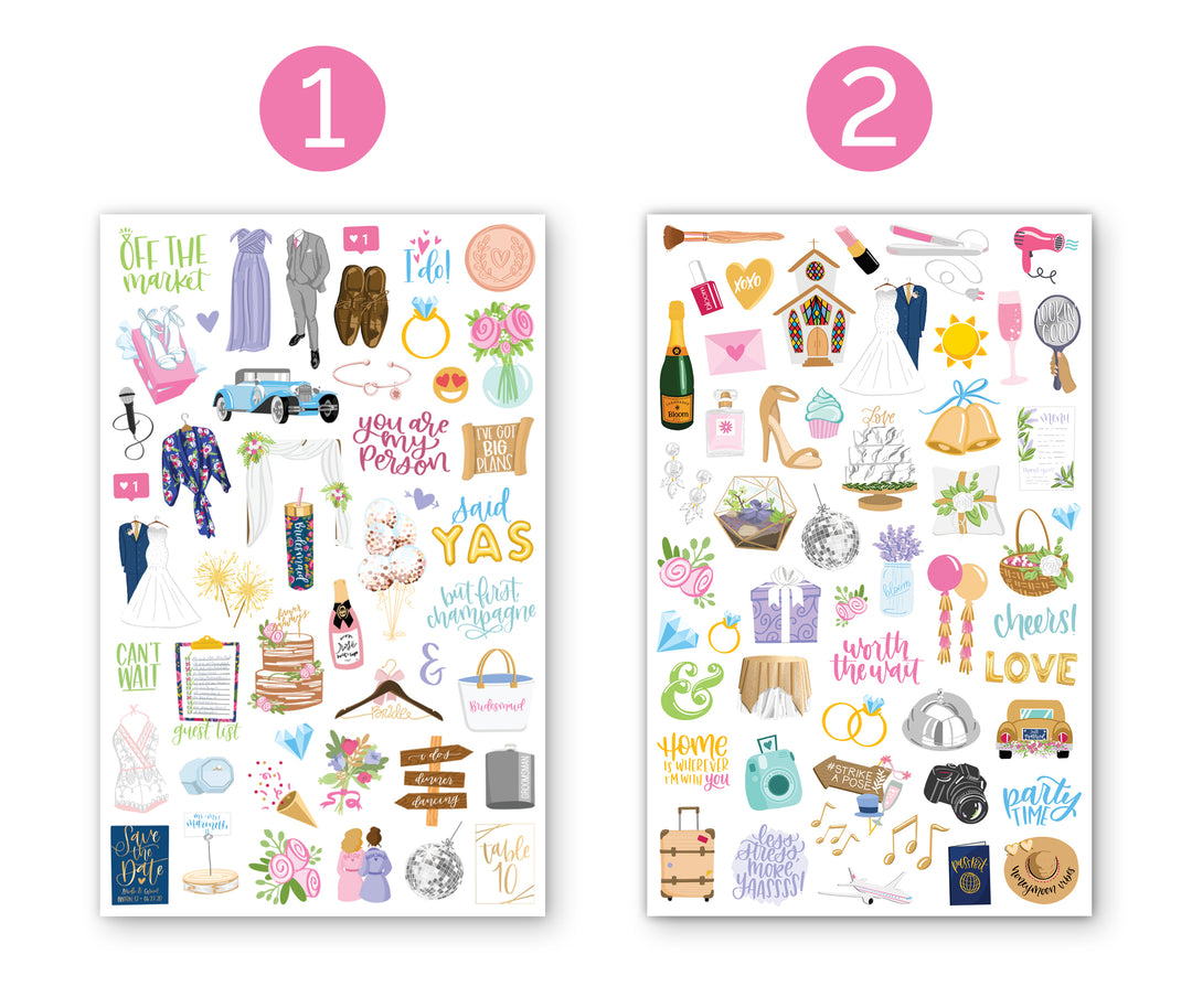 Planner Stickers, Wedding Planning Pack