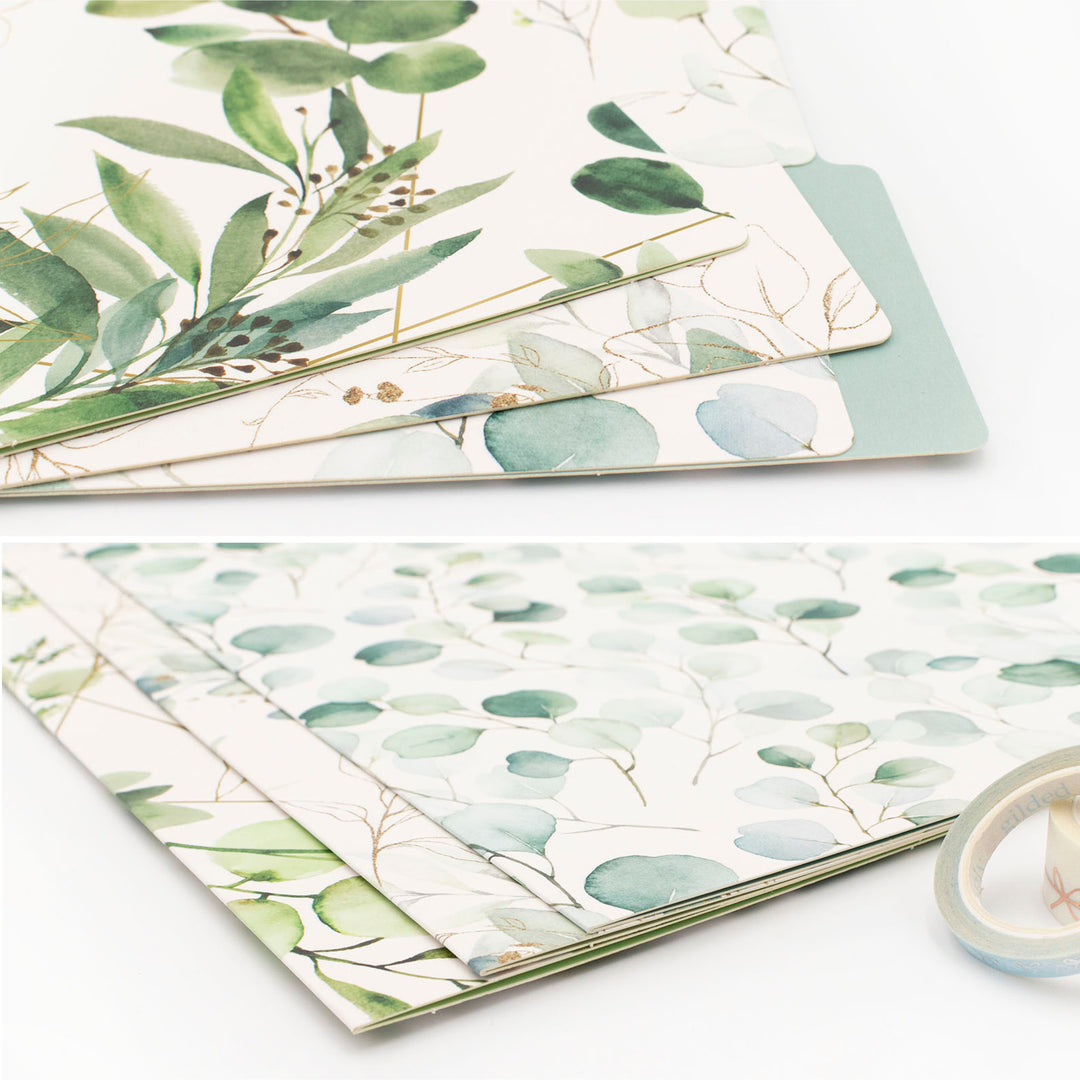 File Folder Set, 6 Pack, Eucalyptus