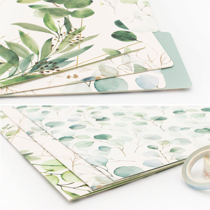 File Folder Set, 6 Pack, Eucalyptus