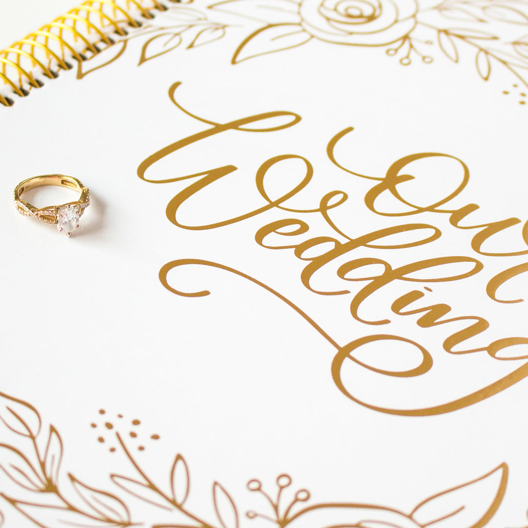 Wedding Planner & Calendar, Gold Floral