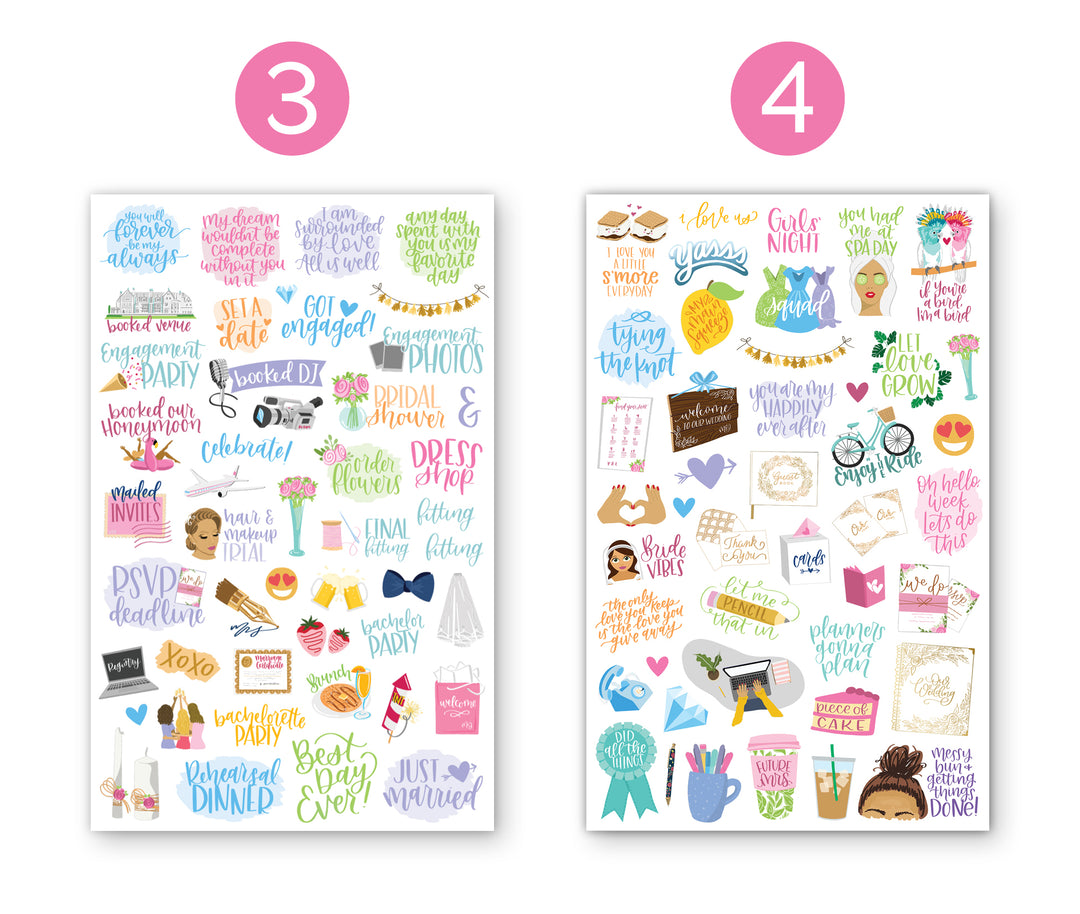 Planner Stickers, Wedding Planning Pack
