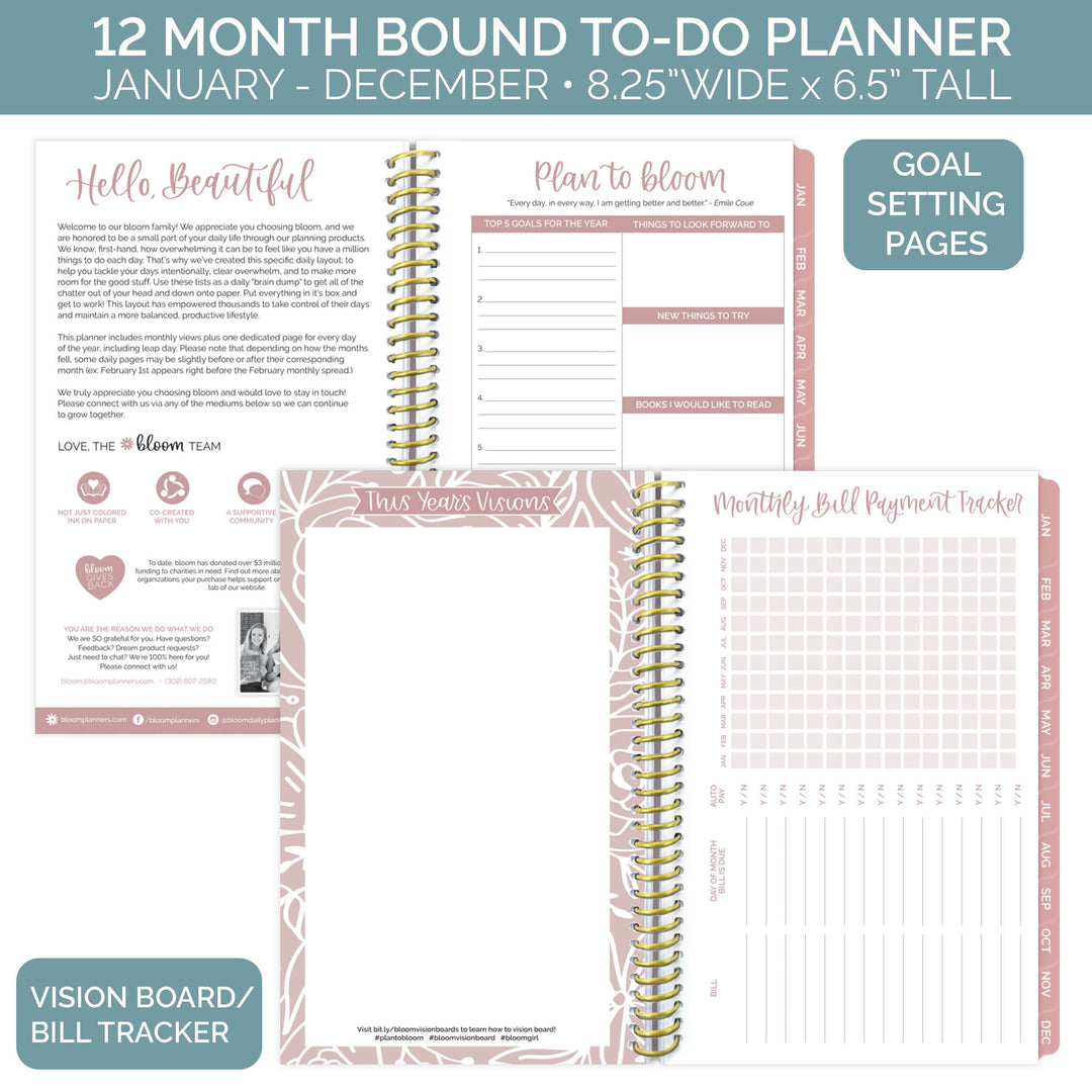 Undated Daily To Do List Planner & Calendar, Daydream Believer