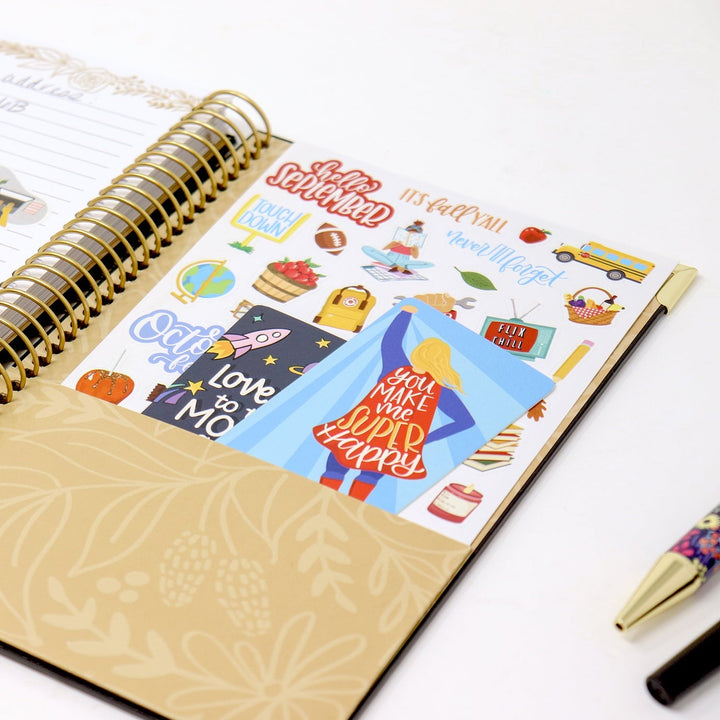 Contact Book, Gold Embroidery