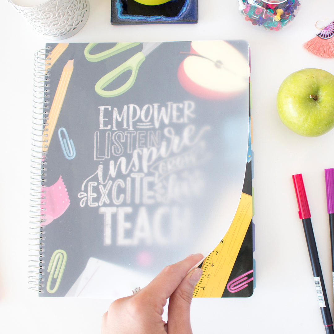Undated Teacher Planner & Calendar, Chalkboard