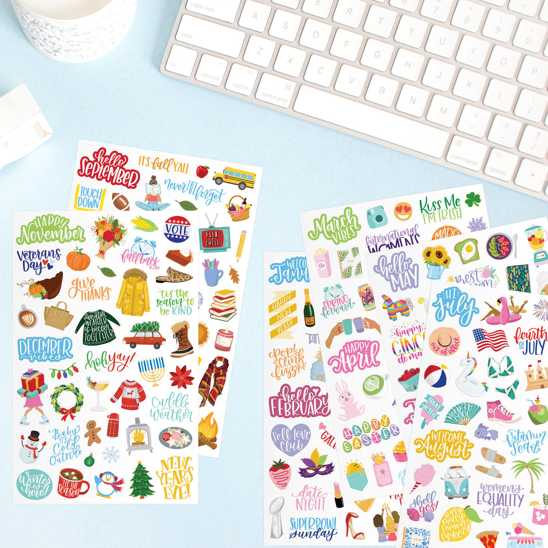 Planner Stickers, Holiday Pack