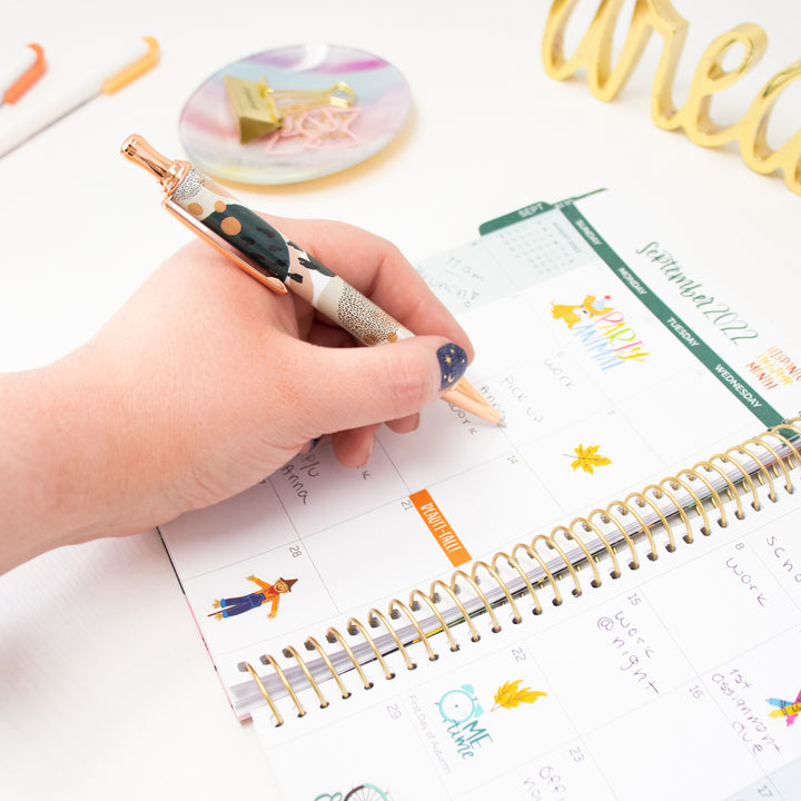 Planner Pen, Green Modern Abstract