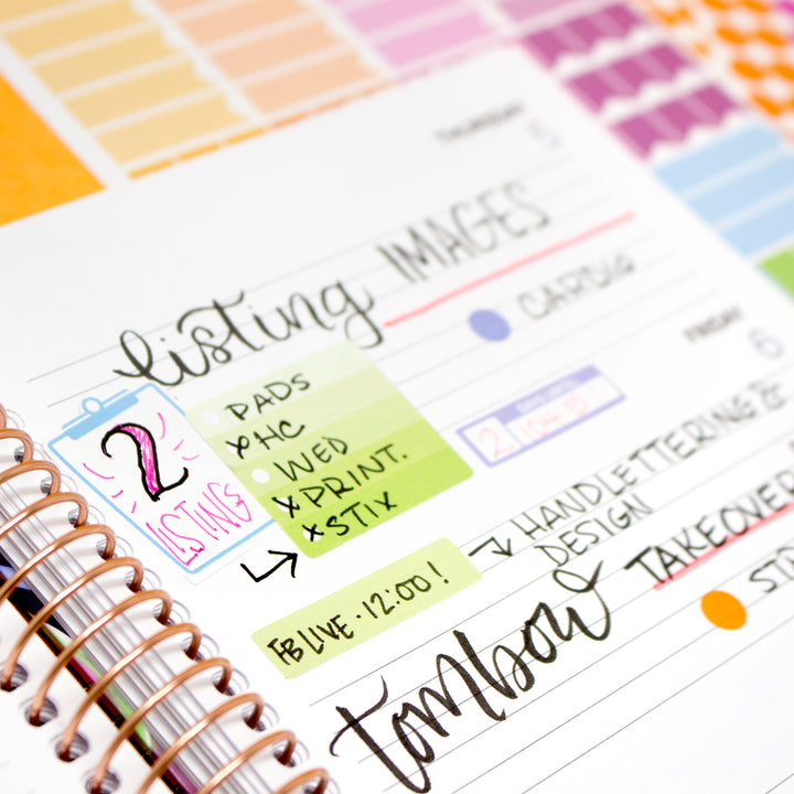 Planner Stickers, Color Coding Pack, Bright
