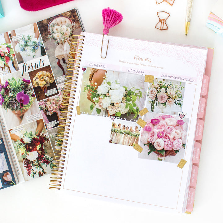 Wedding Planner & Calendar, Gold Floral