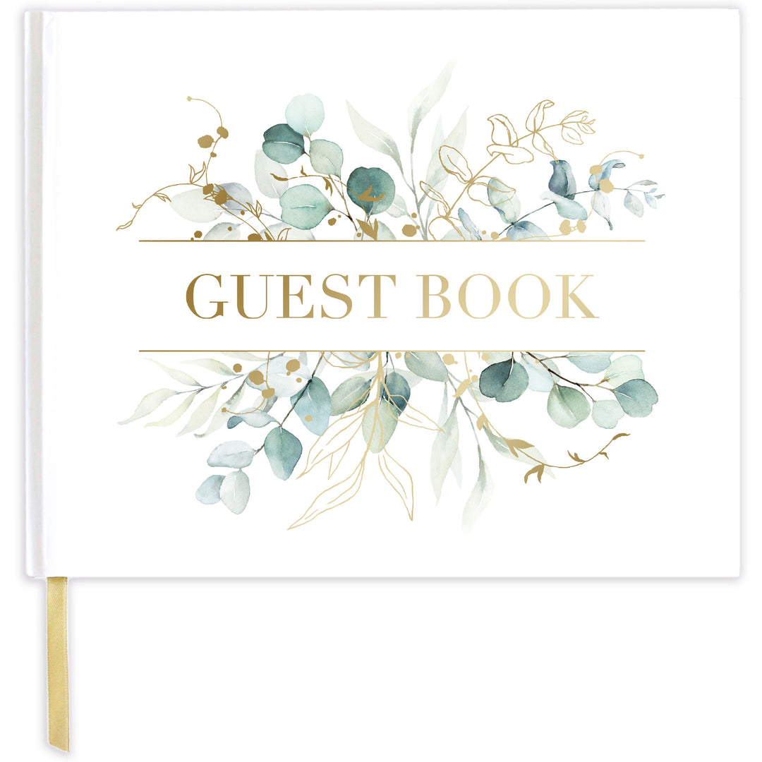 Guest Book, Boho Greenery