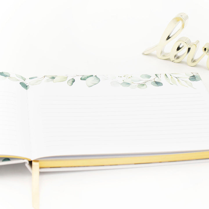 Guest Book, Boho Greenery