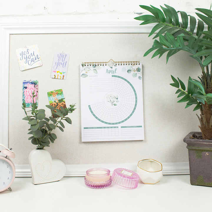 Habit Tracking Calendar, 8” x 10”, Greenery
