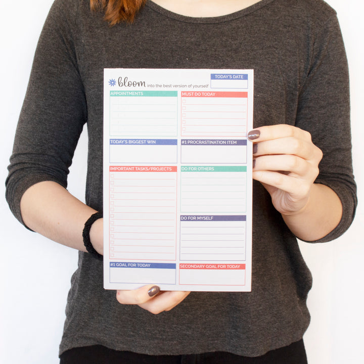 Planning Pad, 6" x 9", Double Sided Planning Pad, Teal