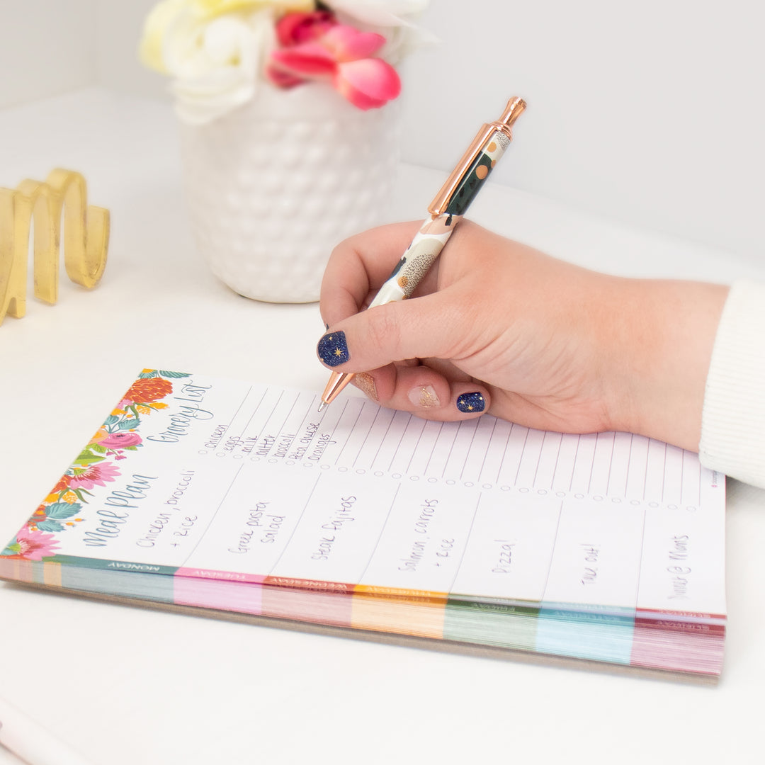 Planner Pen, Green Modern Abstract