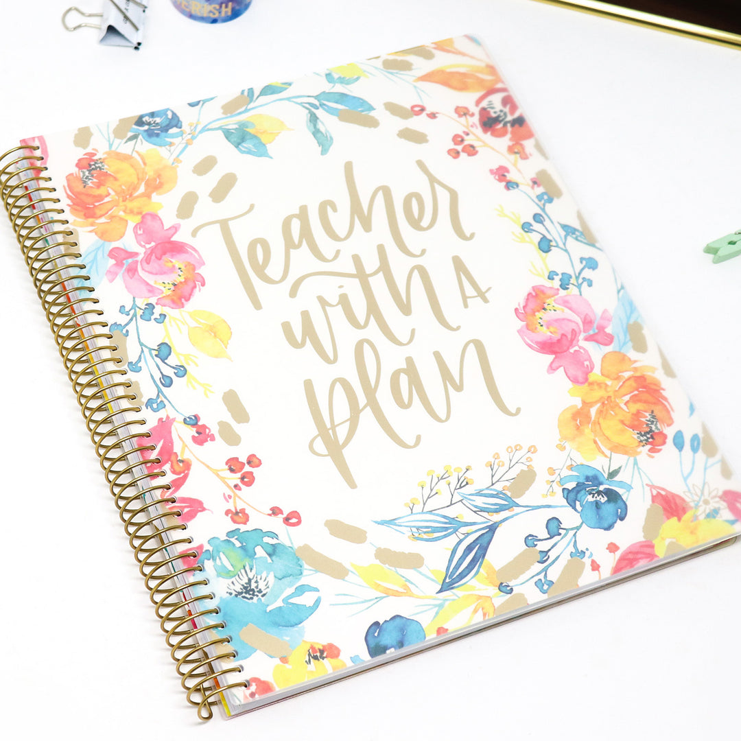 Undated Teacher Planner & Calendar, Teacher With a Plan