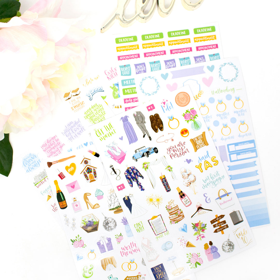 Planner Stickers, Wedding Planning Pack