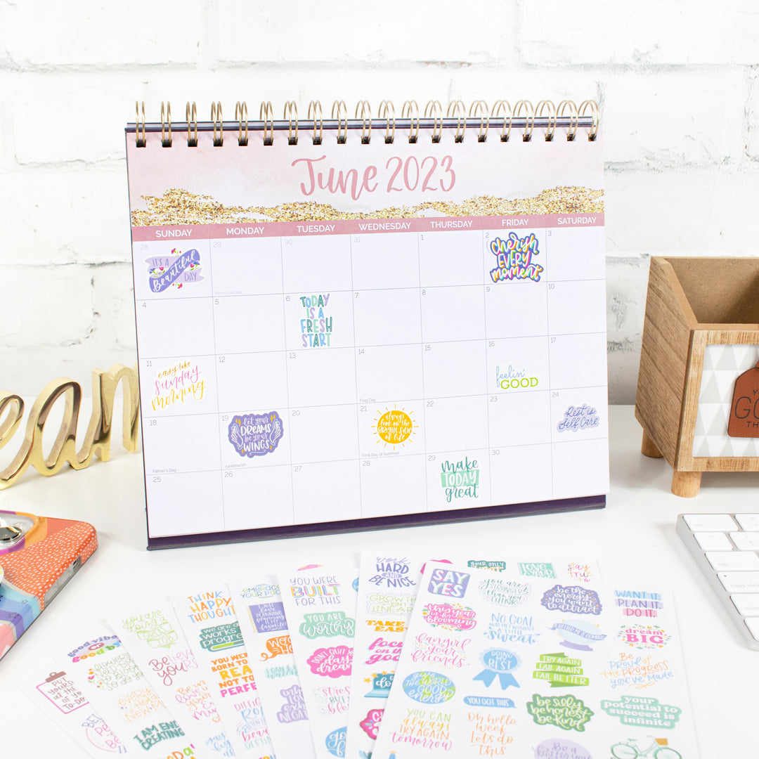 Planner Stickers, Inspirational Quote Pack