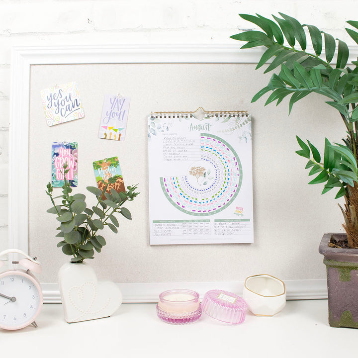 Habit Tracking Calendar, 8” x 10”, Greenery