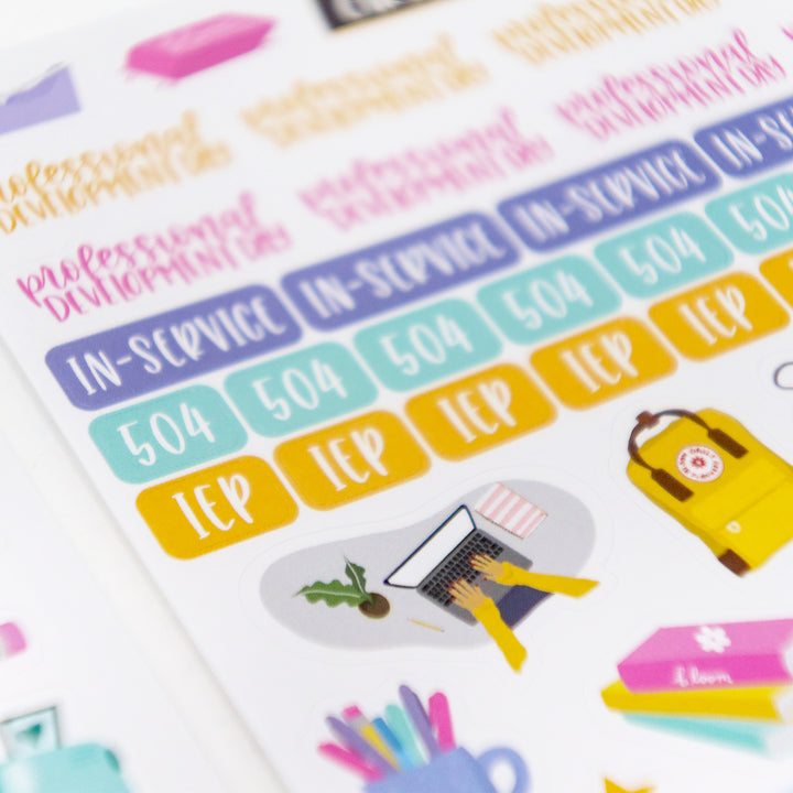 Planner Sticker Pack, Teacher