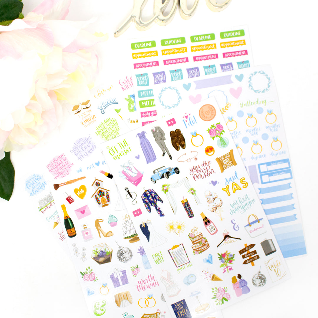 Planner Stickers, Wedding Planning Pack