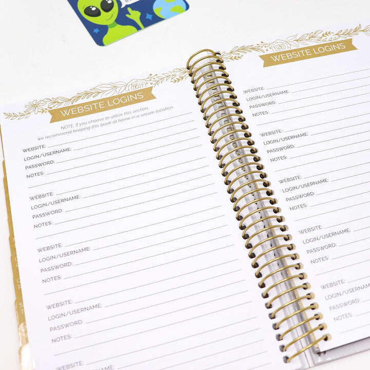 Contact Book, Marble Gold Stamp