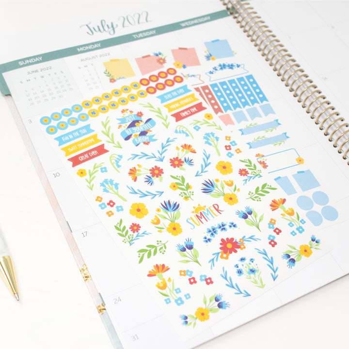 Planner Stickers, Decorative Floral Pack
