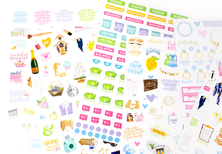 Planner Stickers, Wedding Planning Pack