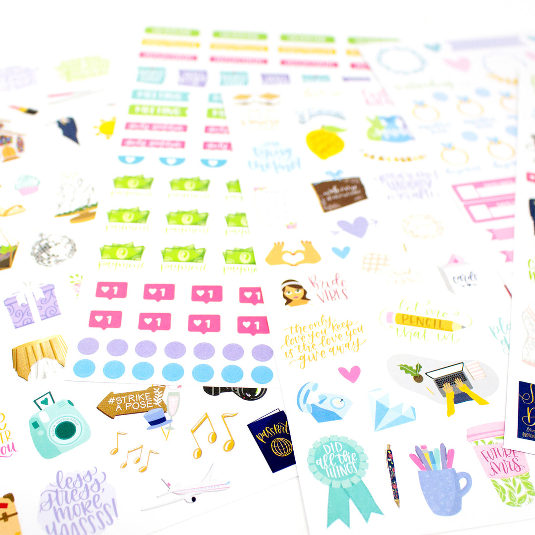 Planner Stickers, Wedding Planning Pack