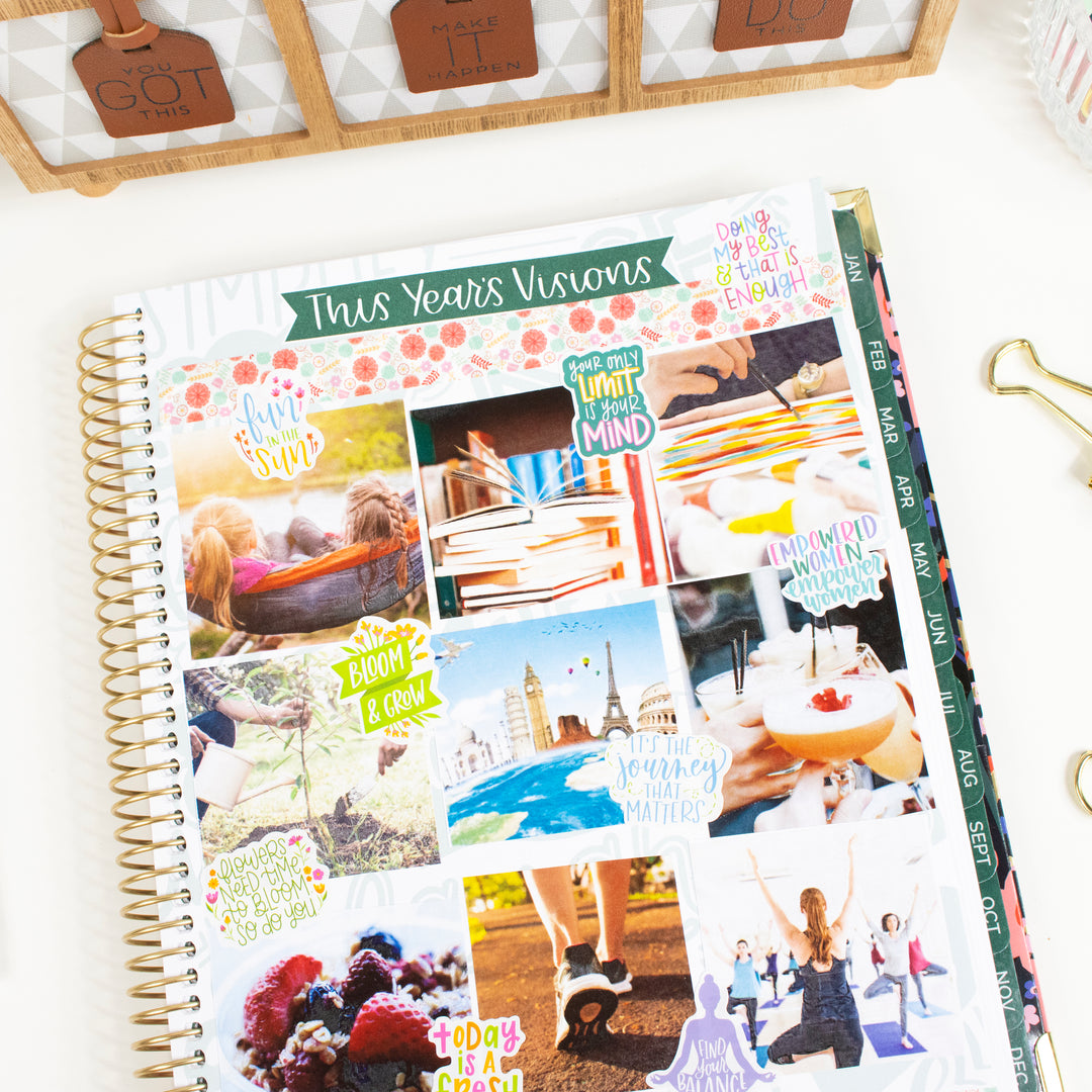 Planner Stickers, Inspirational Quote Pack