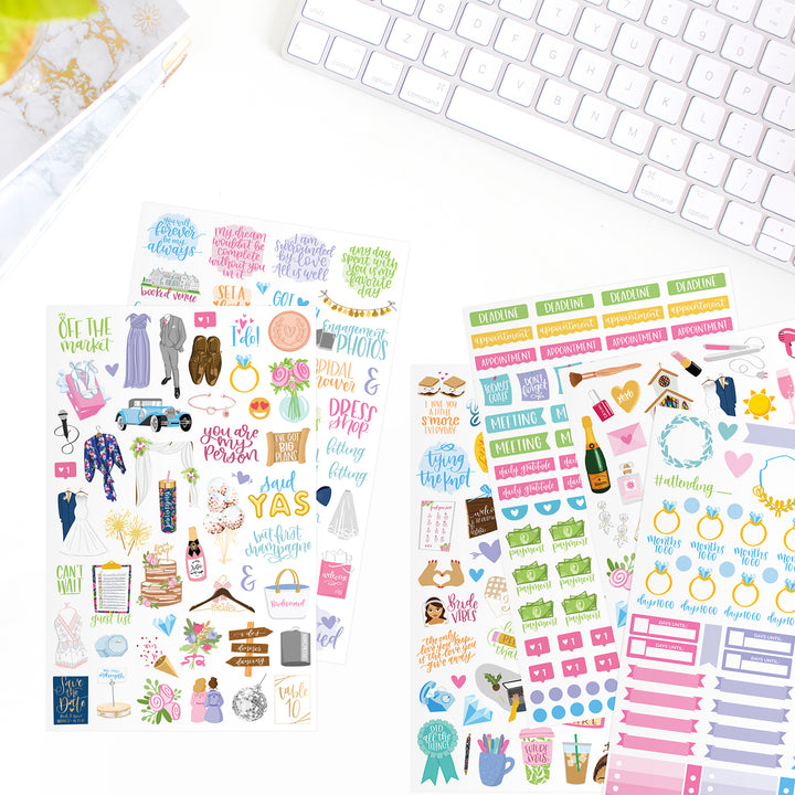 Planner Stickers, Wedding Planning Pack