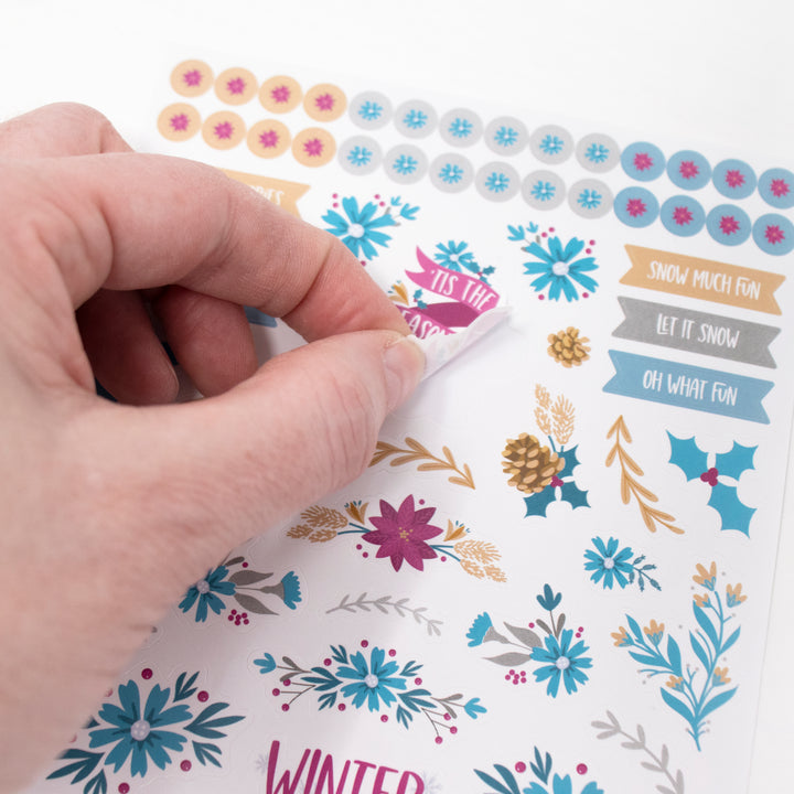 Planner Stickers, Decorative Floral Pack