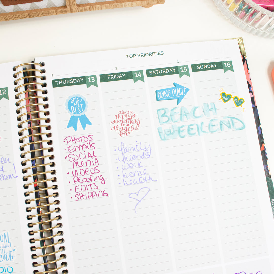 Planner Stickers, Inspirational Quote Pack