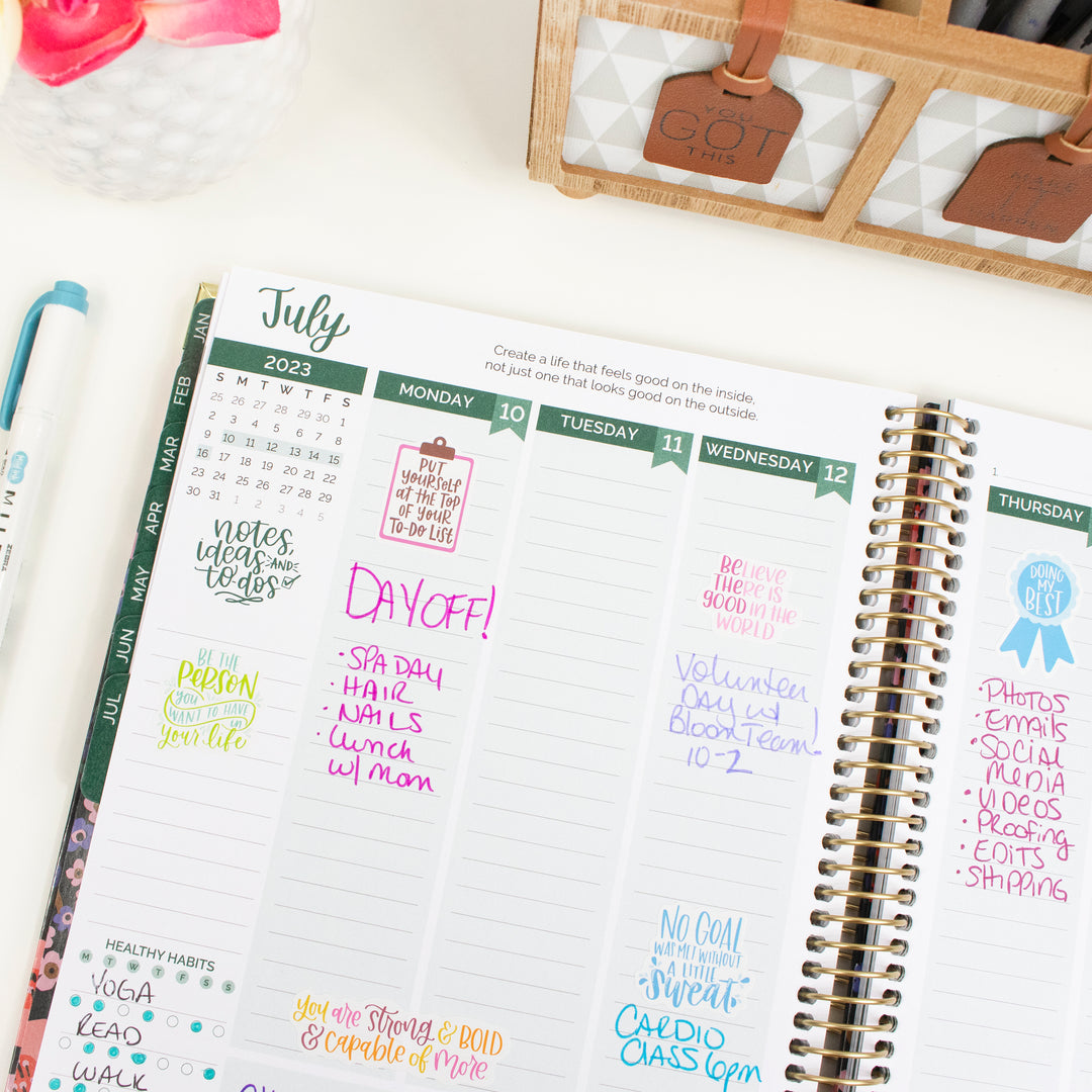 Planner Stickers, Inspirational Quote Pack