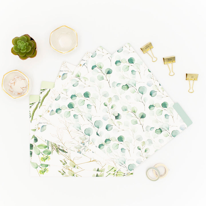 File Folder Set, 6 Pack, Eucalyptus