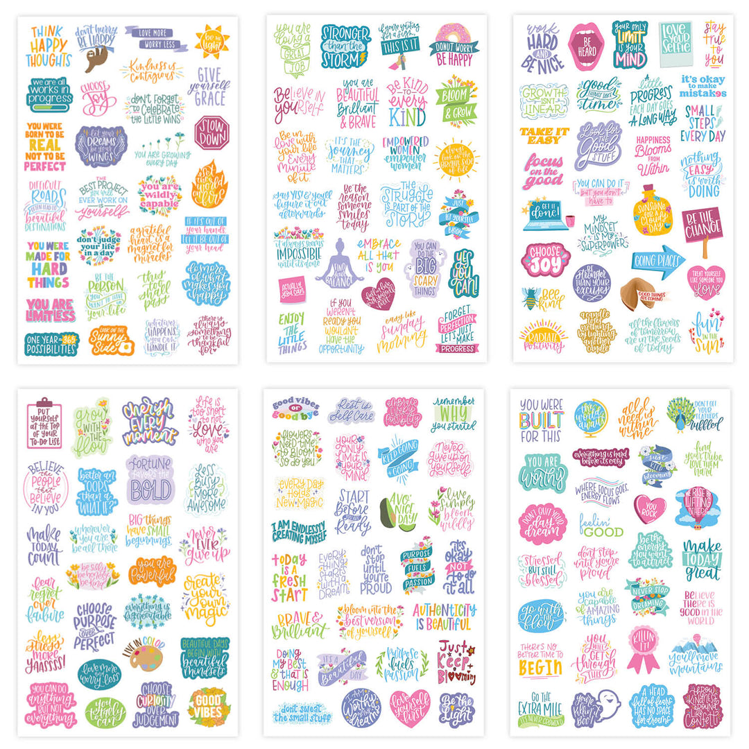 Planner Stickers, Inspirational Quote Pack