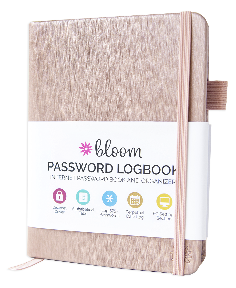 Password Logbook, Rose Gold
