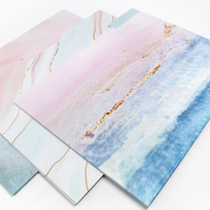 File Folder Set, 6 Pack, Ethereal Marble