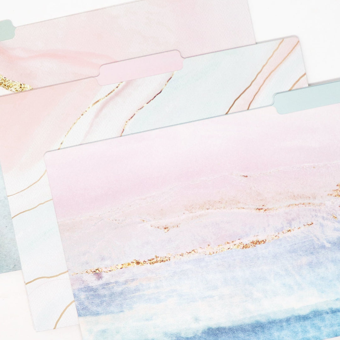 File Folder Set, 6 Pack, Ethereal Marble