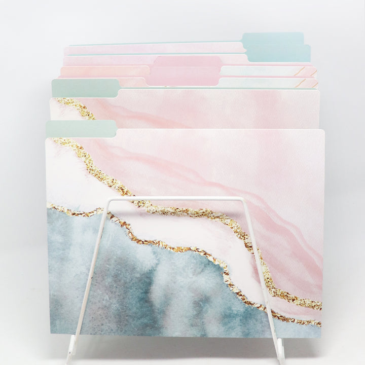 File Folder Set, 6 Pack, Ethereal Marble