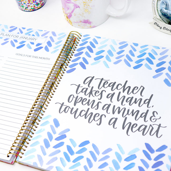 Undated Teacher Planner & Calendar, Teacher With a Plan