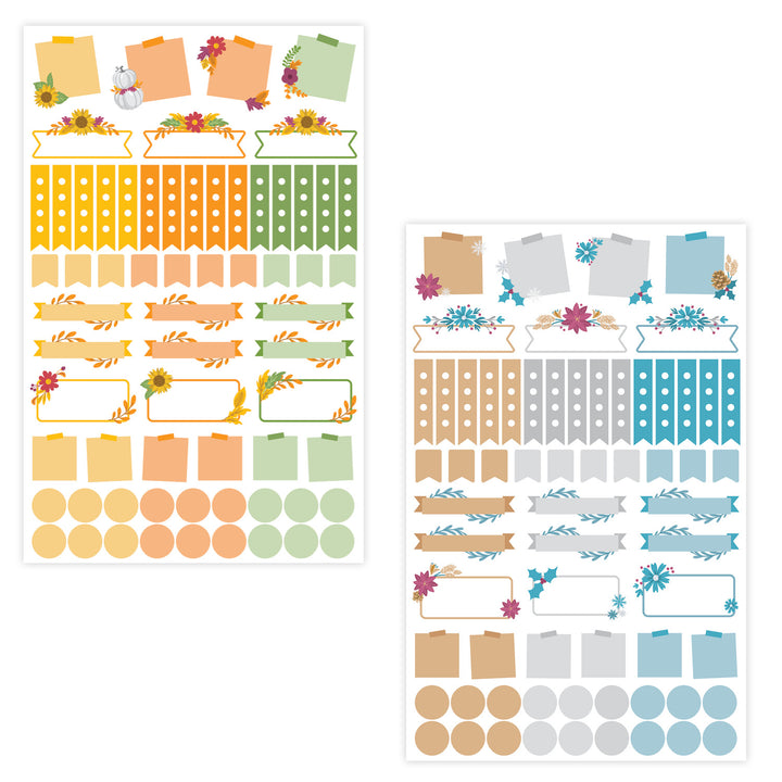 Planner Stickers, Decorative Floral Pack