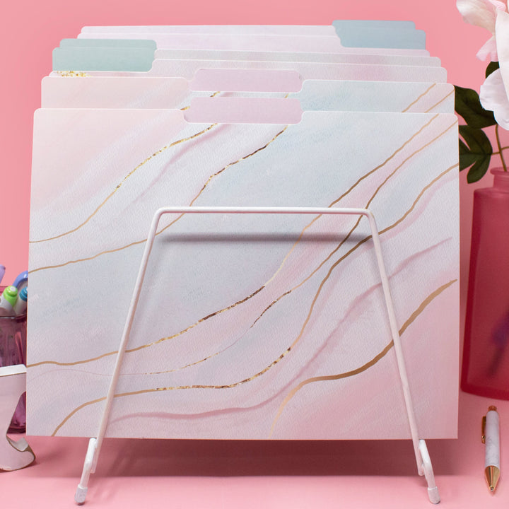 File Folder Set, 6 Pack, Ethereal Marble