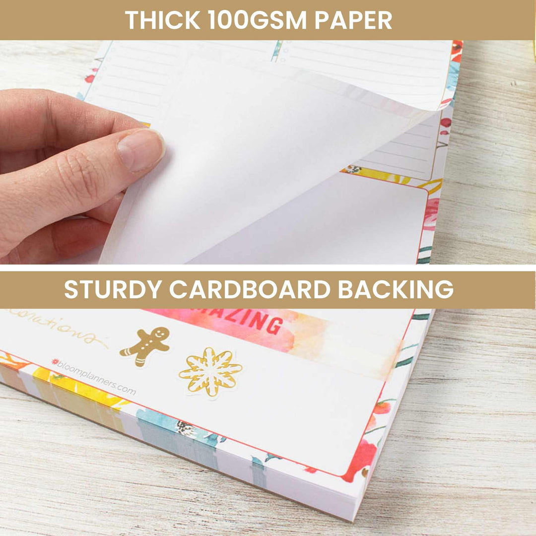 Planning Pad, 6" x 9", Teacher To-Do List, Happy Blooms