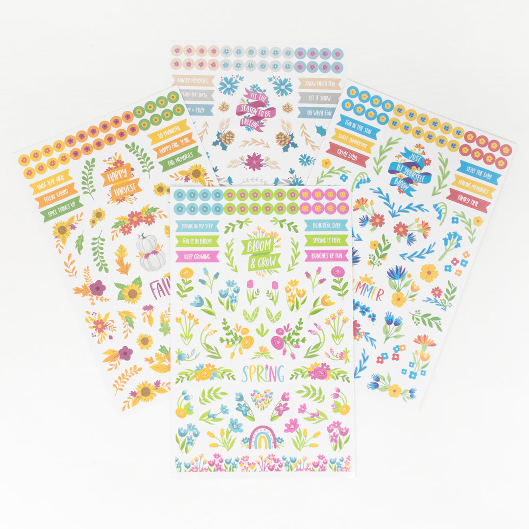 Planner Stickers, Decorative Floral Pack