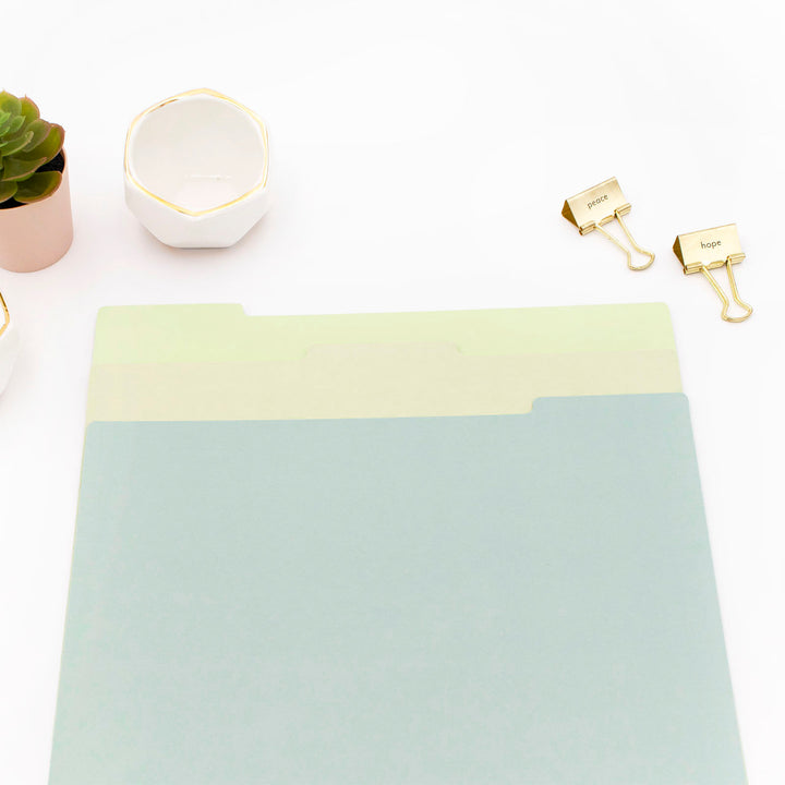 File Folder Set, 6 Pack, Eucalyptus
