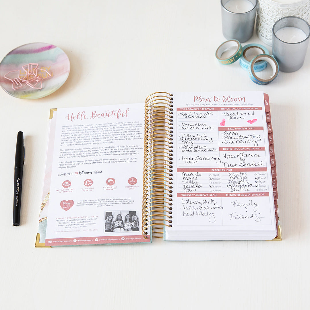 Undated Daily To Do List Planner & Calendar, Daydream Believer