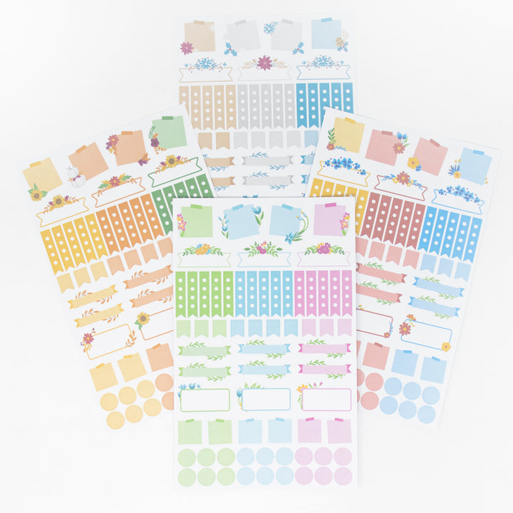 Planner Stickers, Decorative Floral Pack
