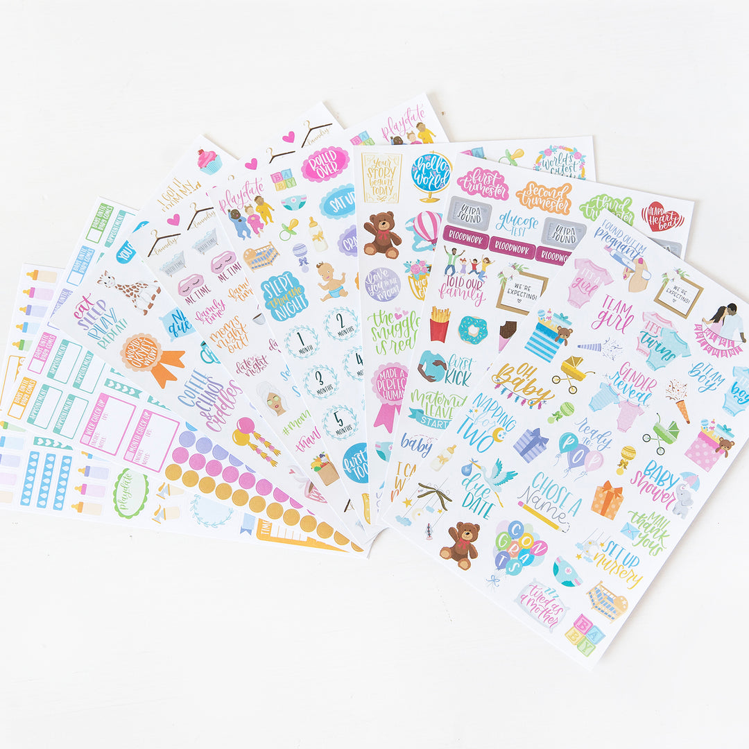 Planner Sticker Pack, Pregnancy & Baby's First Year