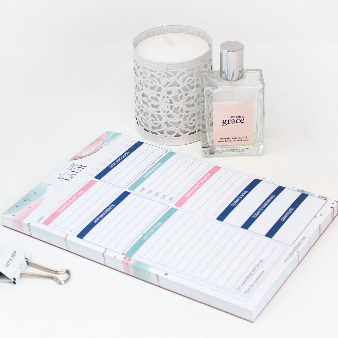 Planning Pad, 6" x 9", Double Sided Planning Pad, Plan with Laur